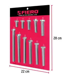 Exhibidor Fiero con tornillos tipo máquina, 7/16