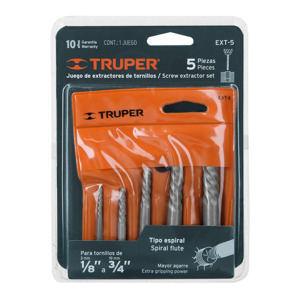 14512 / EXT-5 TRUPER Truper - Juego extractores de tornillos, 5 piezas