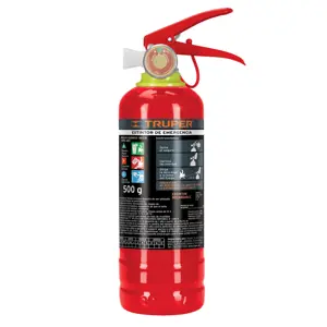 101172 / EXT-500 Extintor portátil recargable 0.5 kg, polvo tipo ABC, Truper