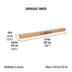 Extensión de 2.7 m de aluminio para rodillo, Truper