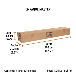 Extensión de 2.7 m de aluminio para rodillo, Truper