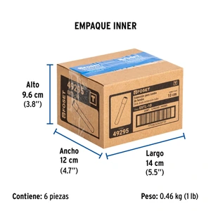 Foset Extensión 10 cm latón cromado para contra de lavabo, 1-1/4