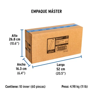 Foset Extensión 10 cm latón cromado para contra de lavabo, 1-1/4