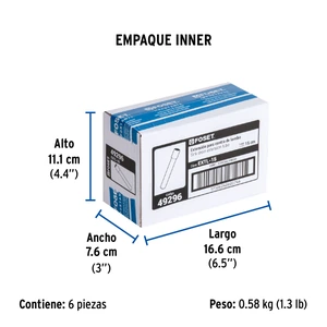 Foset Extensión 15 cm latón cromado para contra de lavabo, 1-1/4