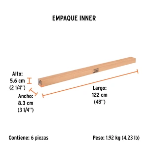 Extensión de acero para rodillo, 1.2 m, Truper