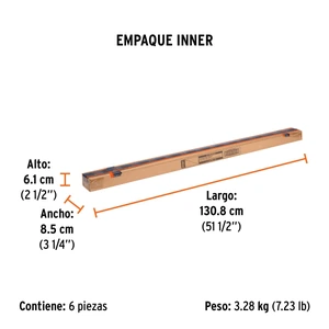 Extensión de acero para rodillo, 2.4 m, Truper