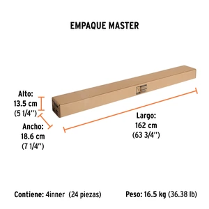 Extensión de acero para rodillo, 3 m, Truper