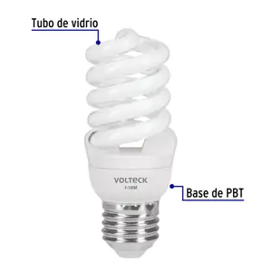 Lámpara espiral mini T2 13 W luz de día en blíster, Volteck