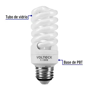 Volteck Pack de 4 lámparas espiral mini T2 15 W luz de día, en caja