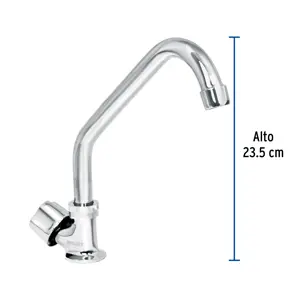 Llave individual para fregadero, cuello corto, Foset Basic