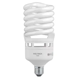 46829 / F-55E4 Volteck Lámpara espiral T4 55 W alta potencia luz de día, caja