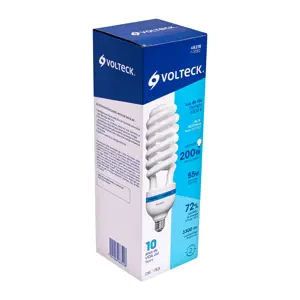 Volteck Lámpara espiral T5 55 W alta potencia luz de día, caja