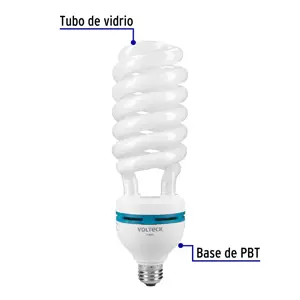Volteck Lámpara espiral T5 55 W alta potencia luz de día, caja