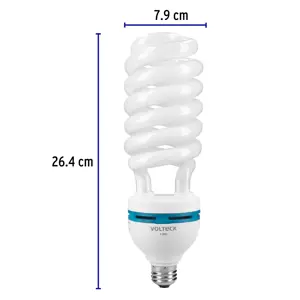 Volteck Lámpara espiral T5 55 W alta potencia luz de día, caja