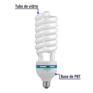 Volteck Lámpara espiral T5 65 W alta potencia luz de día, caja