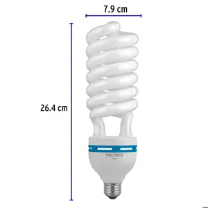 Volteck Lámpara espiral T5 65 W alta potencia luz de día, caja