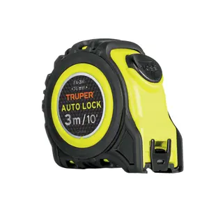 Flexómetro Auto-Lock contra impactos 3 m cinta 16 mm, Truper