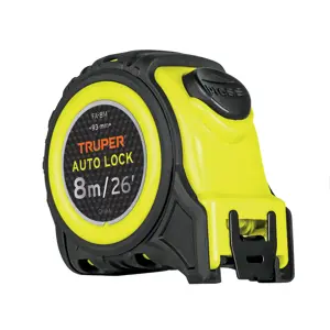 Flexómetro Auto-Lock contra impactos 8 m cinta 25 mm, Truper