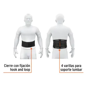 Faja lumbar tipo cinturón de malla transpirable, M, Truper