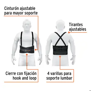Faja lumbar tipo cinturón de malla transpirable, XG, Truper
