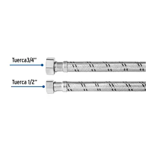 Manguera para boiler, acero inox, 1/2