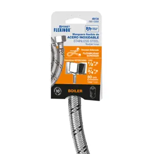 Manguera para boiler, acero inox, 1/2