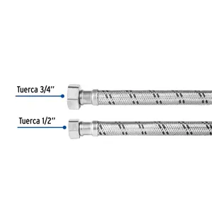 Manguera para boiler, acero inox, 1/2