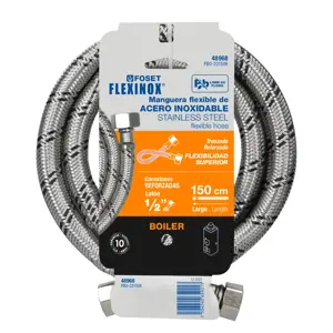 Manguera para boiler, acero inox, 1/2