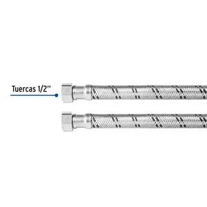 Manguera para boiler, acero inox, 1/2
