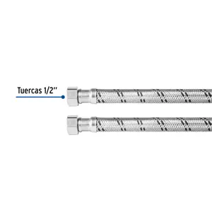 Manguera para boiler, acero inox, 1/2