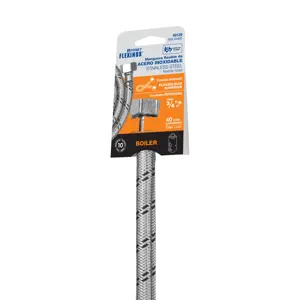 Manguera para boiler, acero inox, 3/4