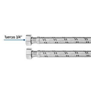 Manguera para boiler, acero inox, 3/4