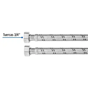 Manguera para boiler, acero inox, 3/4
