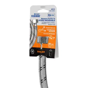 Manguera para boiler, acero inox, 3/4