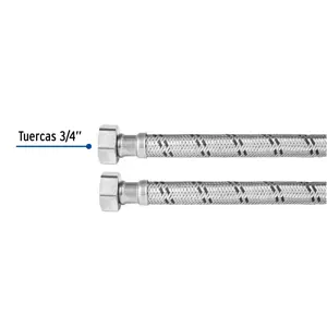 Manguera para boiler, acero inox, 3/4