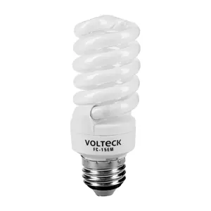 Lámpara espiral mini T2 15 W luz cálida en blíster, Volteck