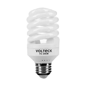 48207 / FC-20EM Lámpara espiral mini T2 20 W luz cálida en blíster, Volteck