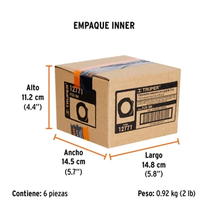 Flexómetro compacto contra impactos 3 m cinta 16 mm, TRUPER