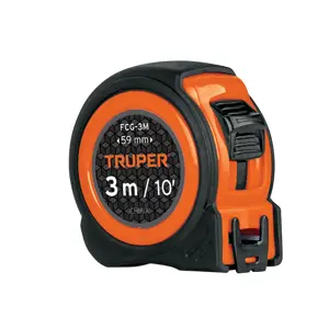 12771 / FCG-3M Flexómetro compacto contra impactos 3 m cinta 16 mm, Truper
