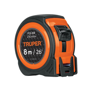 12774 / FCG-8M TRUPER Flexómetro compacto con grip, 8 m, cinta 25 mm