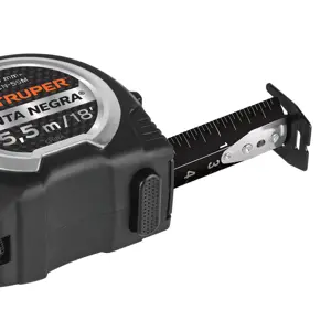 11745 / FCN-55M Flexómetro contra impactos 5.5 m, Cinta Negra 25 mm, Truper