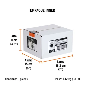 Flexómetro contra impactos 8 m, Cinta Negra 25 mm, Truper