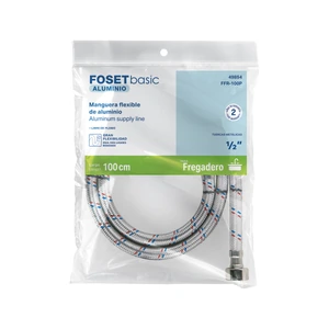 Foset Manguera lavabo/fregadero, aluminio, 1/2