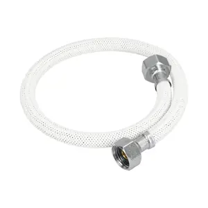 45313 / FFR-55B Foset Manguera lavabo/fregadero, vinilo blanco, 1/2