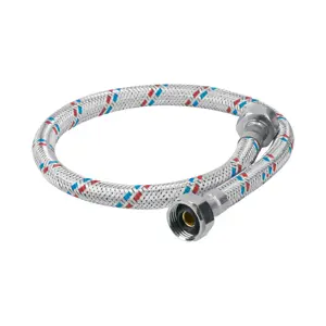 26021 / FFR-55P Foset Manguera lavabo/fregadero, aluminio, 1/2