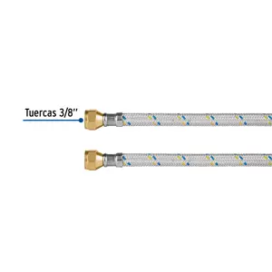 Manguera para gas, aluminio, 3/8