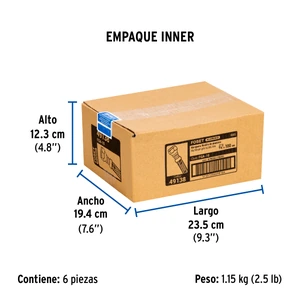 Manguera para gas, aluminio, 3/8