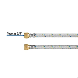Manguera para gas, aluminio, 3/8