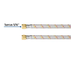 Manguera para gas, aluminio, 5/16