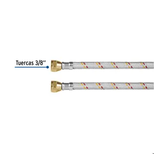 Manguera para gas, aluminio, 3/8